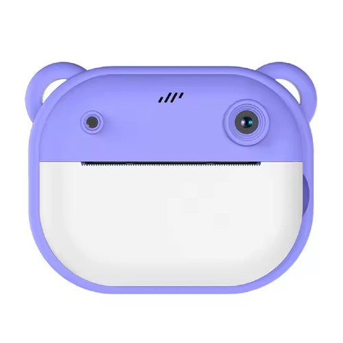 Aparat de Fotografiat AT PERFORMANCE® pentru Copii - Functie Imprimare, Ecran IPS 2,4 inch, Selfie, Video 1080P, Jocuri, Difuzor, Rame Personalizate, Baterie 1200 mAh, Cadou Perfect pentru Crăciun sau Zi de Naștere - Roz